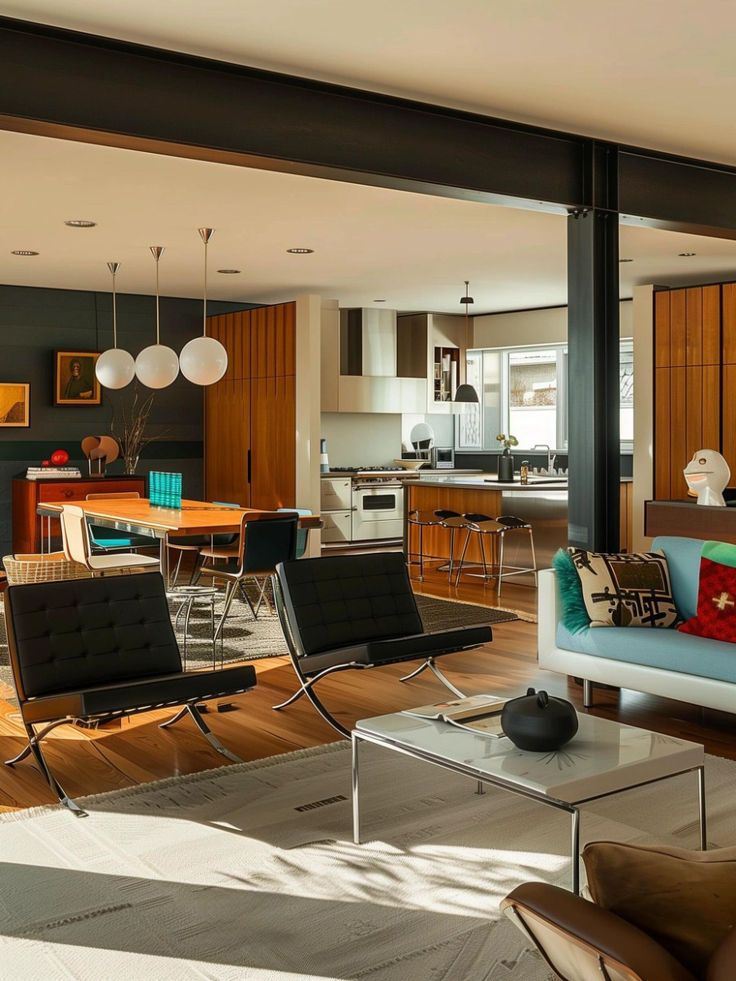 Modernisme Teak & Turquoise