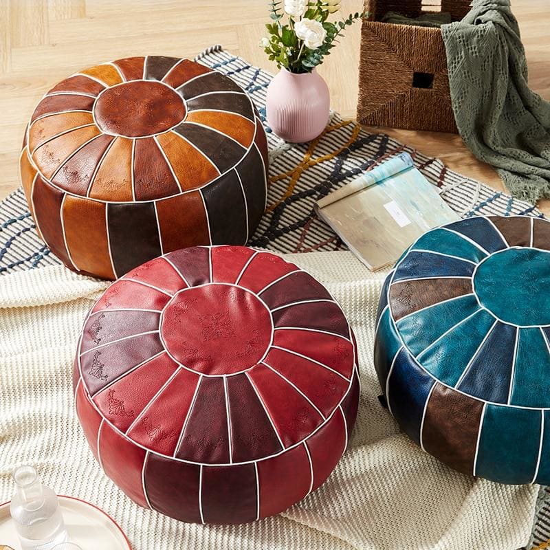Pouf marocain cuir par Artisan marocain — Beyit