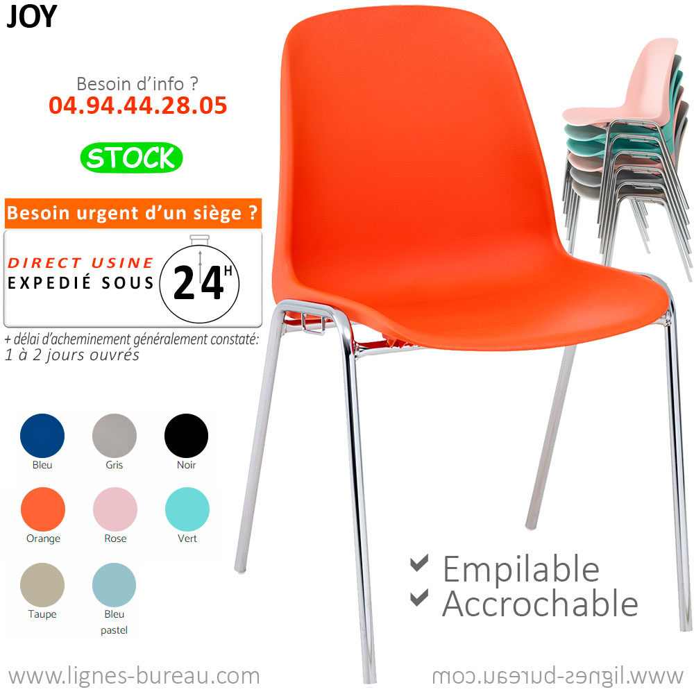Chaise en coque plastique colorée par Style Vitra DSW — Beyit